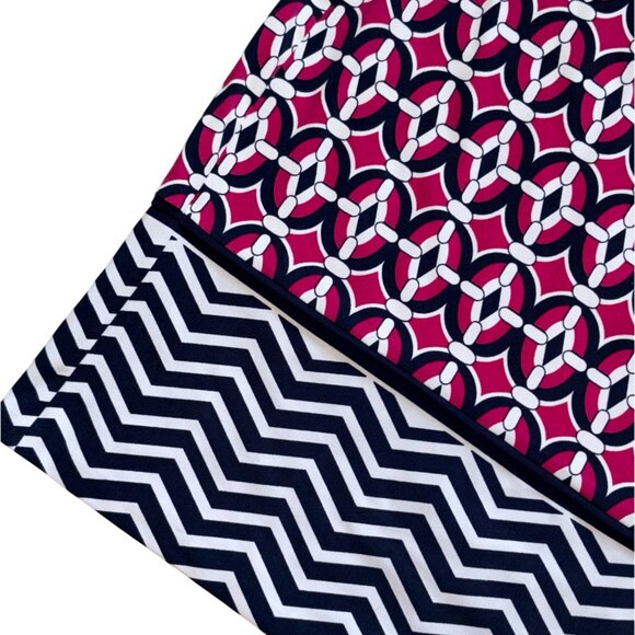 Liz Claiborne Womens Sleeveless Knee Length Dress-Pink/Blue-L-GUC - Picture 2 of 6